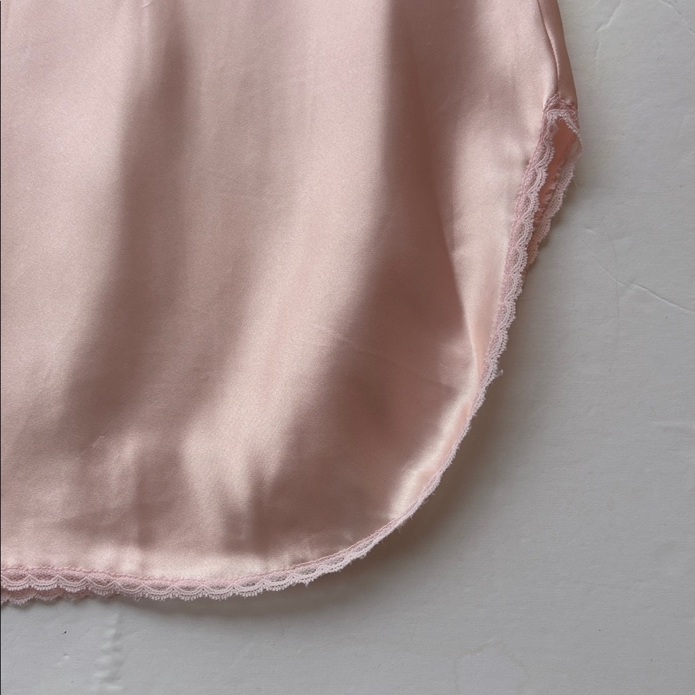 Vintage 80’s Victoria Secret Lace Satin Peach Pink 70s Gold Crown Label Romantic - Picture 12 of 17